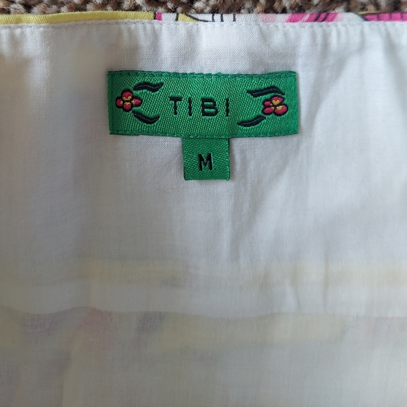 Tibi Yellow Cotton Strapless Top Size M - Picture 6 of 10